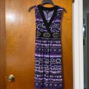 BCX purple print dress